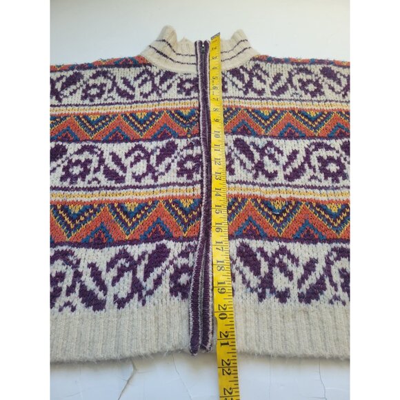 Sloan Rouge Long Sleeve Zipper Sweater Size S Western Aztec Bohemian Festival - Picture 8 of 9